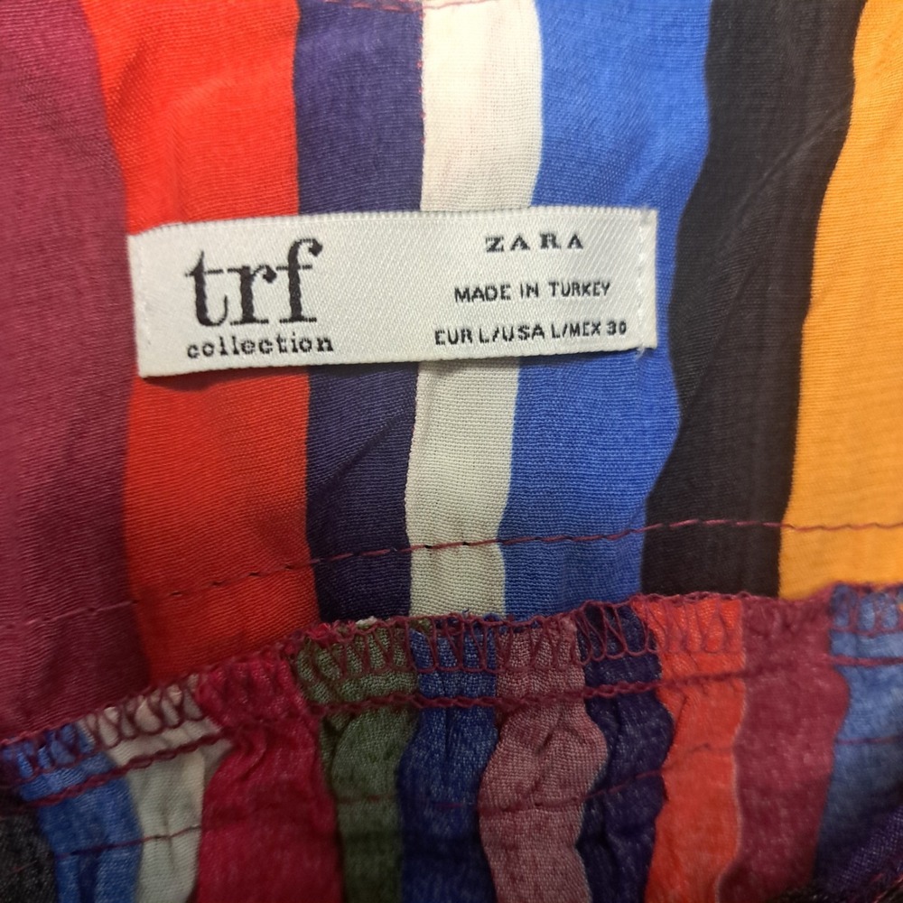 Multi-Color Striped Lace Trim Cami Tank Top - Picture 4 of 8